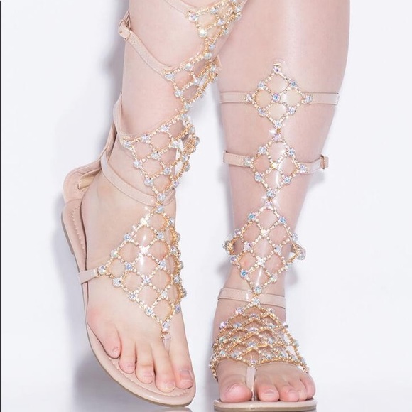 bling gladiator sandals